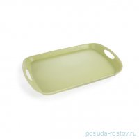 Поднос 44 x 30 см прямоугольный с ручками оливковый &quot;FANCY HOME&quot;  / 157159