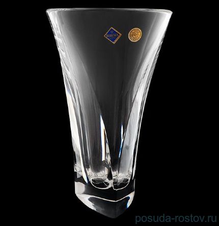 Ваза для цветов 30 см &quot;Triangle /Без декора&quot; хрусталь Йиглава / 019167