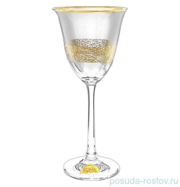 Бокалы для белого вина 190 мл 6 шт "Флора /Золотая паутинка снизу" / 096503