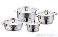 Набор кастрюль 8 предметов (1,8 л, 3,4 л, 5,3 л, 3,5 л) &quot;Erna Gold&quot; / 342630