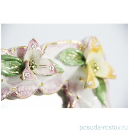 Фоторамка-Зеркало 35 х 29 х 5 см керамика &quot;Lanzarin Ceramiche /Цветы&quot; / 078196