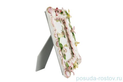 Фоторамка-Зеркало 35 х 29 х 5 см керамика &quot;Lanzarin Ceramiche /Цветы&quot; / 078196