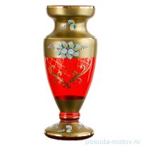 Ваза для цветов 30 см &quot;Лепка красная /с золотом&quot; / 036725