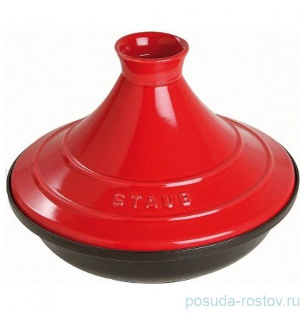 Тажин 28 см с крышкой черно-вишневый &quot;STAUB&quot; / 258999