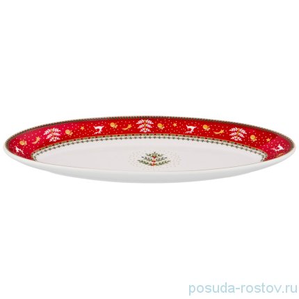 Блюдо 30 х 12 х 3 см овальное &quot;Christmas Collection /Красная&quot; / 192098