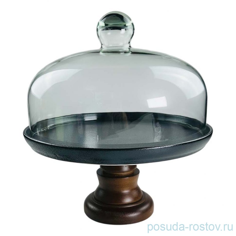 Тортница 28 см н/н с крышкой "Blackwood" (подарочная упаковка)  / 368554