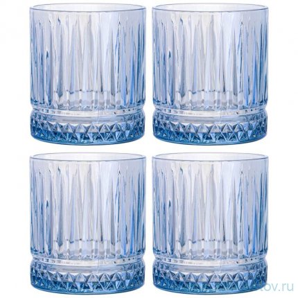 Стаканы для виски 310 мл 4 шт &quot;Lines blue&quot; / 338241