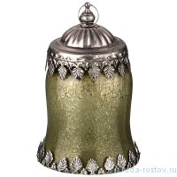 Светильник 9 х 15 см с металлическим декором led-подсветка зелёный / 209337
