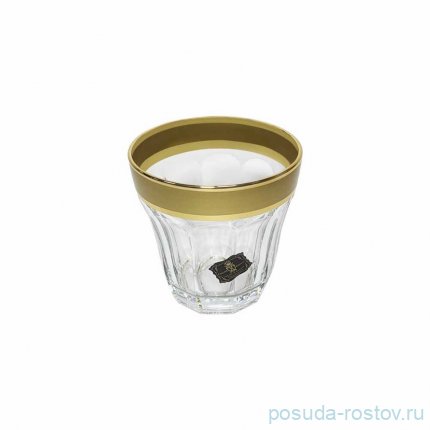 Стаканы для виски 300 мл 6 шт &quot;Baroque /Матовая полоса /золото&quot; AS Crystal / 337609