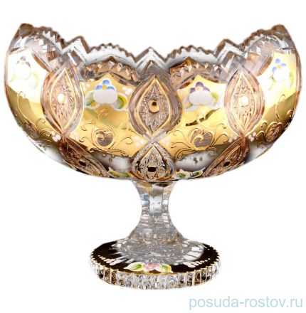 Ваза для конфет 15,5 см н/н &quot;S.Crystal /Резной с золотом&quot; / 059912