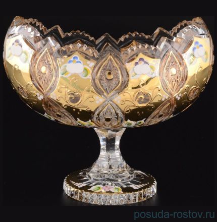 Ваза для конфет 15,5 см н/н &quot;S.Crystal /Резной с золотом&quot; / 059912