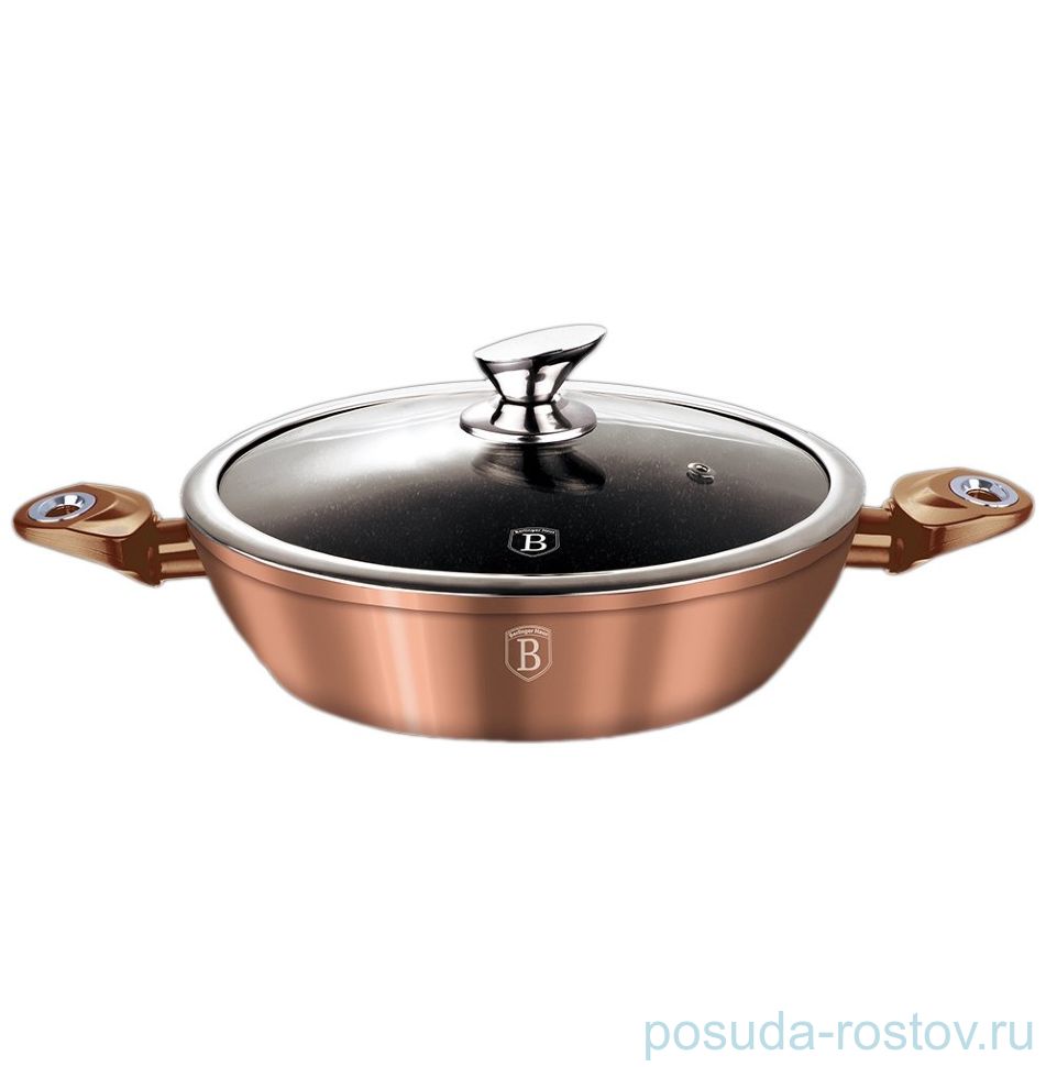 Сотейник 28 см с крышкой 3,8 л "Rosegold Line" / 134430
