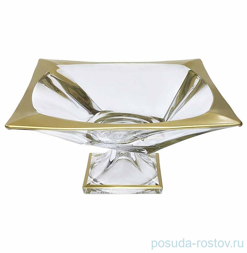 Ваза для фруктов 33 см н/н "Квадрон /Матовое золото" AS Crysta / 340951