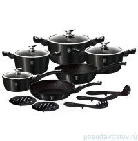 Набор посуды 15 предметов &quot;Metallic Line Royal Black Edition&quot; / 131653
