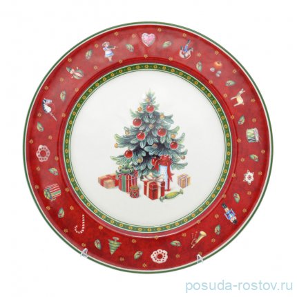Тарелка 26 см &quot;Christmas world /Bordo&quot; / 230104