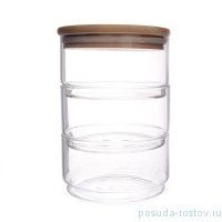 Набор банок для сыпучих продуктов 3 шт с бамбуковой крышкой &quot;Royal Classics&quot; / 273185