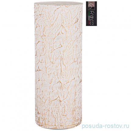 Ваза для цветов 15 х 40 см &quot;Cilindro tailor gold white&quot; / 288714