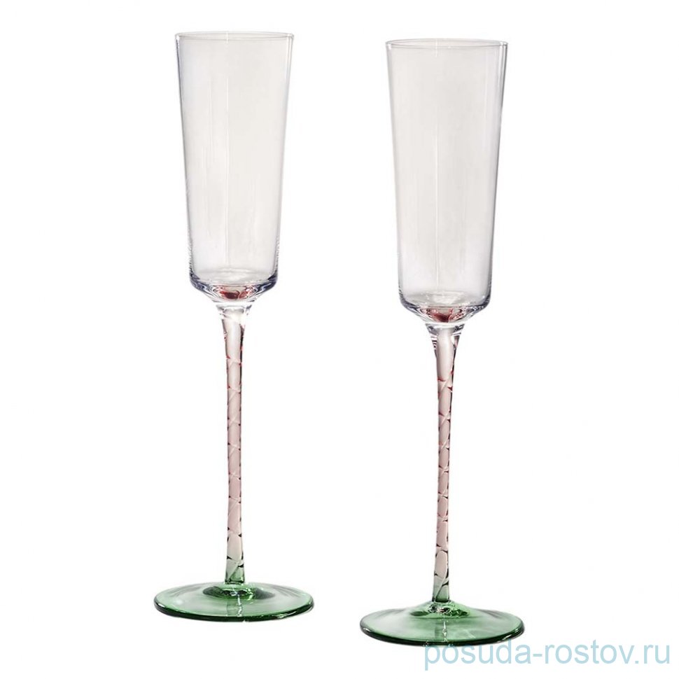 Бокалы для шампанского 180 мл 2 шт "Blossom" / 367610