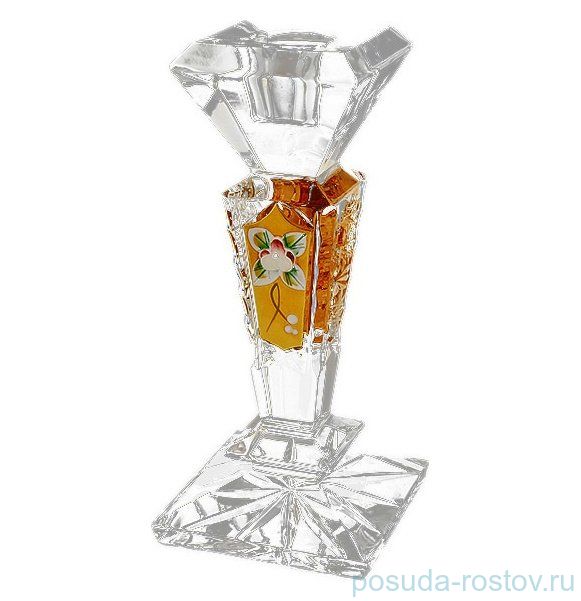 Подсвечник 15,5 см "Хрусталь с золотом" / 049814