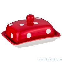 Маслёнка 17 х 12 х 10 см &quot;Горошек&quot; / 190339