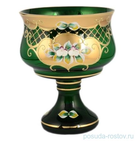 Конфетница 16 см н/н зеленая &quot;Лепка /сеточка И-В&quot; / 096697