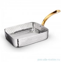 Сковородка 16 x 12 x 3.8 см прямоугольная мини с одной ручкой для подачи &quot;Hammered&quot; / 370430