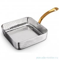 Сковородка 16 x 16 x 4.2 см квадратная мини с одной ручкой для подачи &quot;Hammered&quot; / 370364