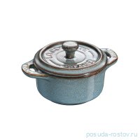 Кокот 10 см с крышкой 200 мл античный бирюзовый &quot;STAUB&quot; / 294152