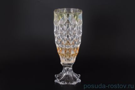 Ваза для цветов 25 см н/н &quot;Диаманд /Пикалино /янтарно-зелёная&quot; R-G / 124679