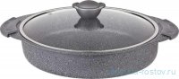 Сотейник 26 х 6,5 см антипригарное покрытие крышка стеклянная 3,5 л серый  &quot;GRANITE OVEN TRAYS&quot; / 295662