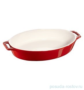 Форма для запекания 29 см овальная керамическая вишневая &quot;STAUB&quot; / 218325