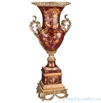 Ваза для цветов 82 см н/н бордовая &quot;Цветы /Lefard&quot; / 191207