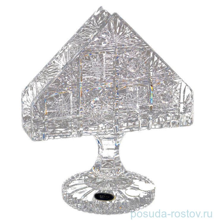 Салфетница 14 см н/н "S.Crystal /Хрусталь резной" / 060343