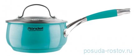 Ковш 16 см со стеклянной крышкой 1,5 л &quot;Turquoise&quot; / 114633