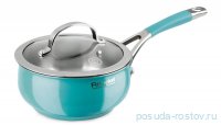 Ковш 16 см со стеклянной крышкой 1,5 л &quot;Turquoise&quot; / 114633