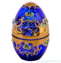 Вазочка с крышкой - яйцо &quot;Лепка синяя&quot; / 058707