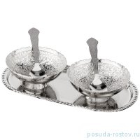 Набор розеток 8,5 х 3,5 см 2 шт с ложками на подносе &quot;Lefard&quot; (подарочная упаковка)  / 199213