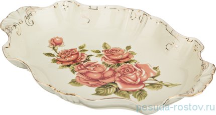 Блюдо 41 х 29 х 5 см овальное &quot;Корейская роза&quot; / 186432