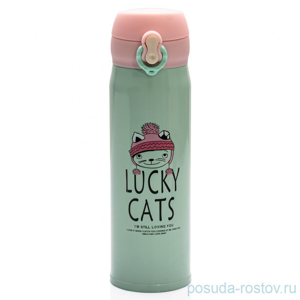 Термос мятный "Lucky cats" / 223729