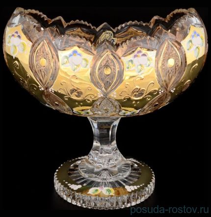 Ваза для конфет 20,5 см н/н &quot;S.Crystal /Резной с золотом&quot; / 059913