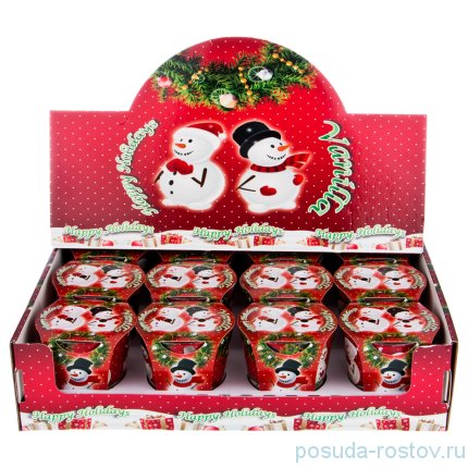 Свеча 8 х 9 см &quot;Happy holidays&quot; (ваниль) / 172263