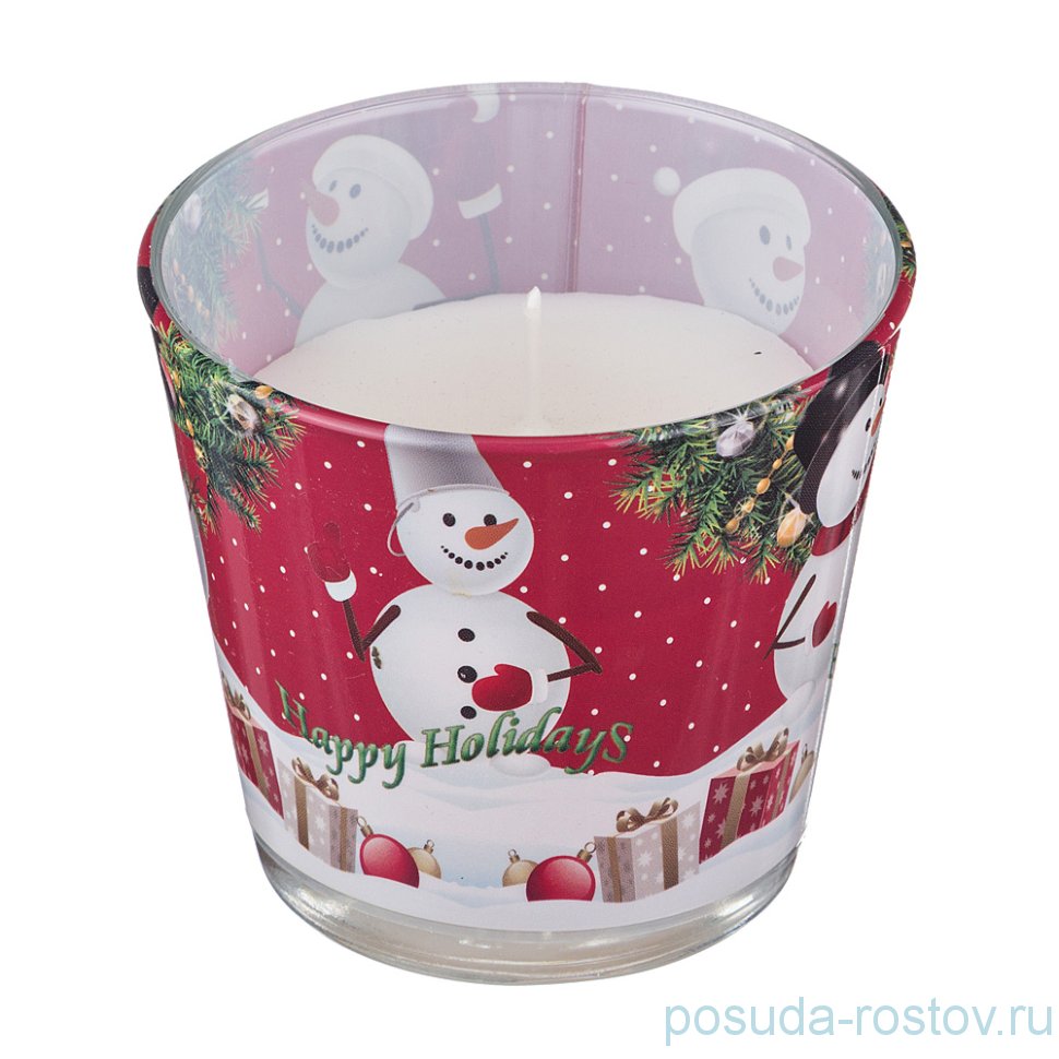 Свеча 8 х 9 см "Happy holidays" (ваниль) / 172263