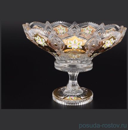 Ваза для фруктов 30 см н/н &quot;Хрусталь с золотом&quot; / 059929