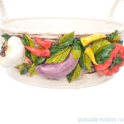 Корзина 44 х 22 см овальная с 2 ручками &quot;Овощи&quot; / 246715