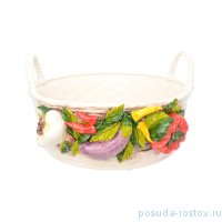 Корзина 44 х 22 см овальная с 2 ручками &quot;Овощи&quot; / 246715