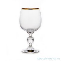 Бокалы для белого вина 150 мл 6 шт &quot;Клаудия /Отводка золото&quot; / 109123