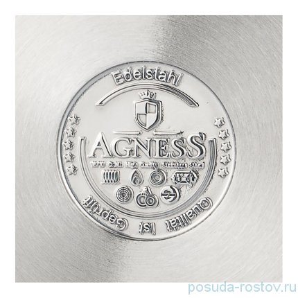 Сотейник 30 х 10 см с крышкой индукционное дно 7 л &quot;Agness Professional&quot; / 211312
