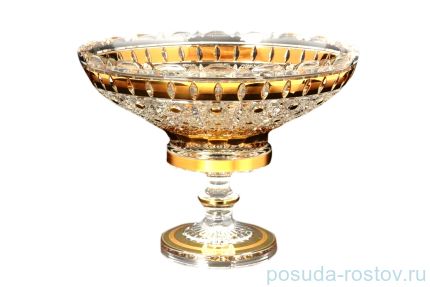 Конфетница 35 см н/н &quot;Max Crystal /Золотые окошки /шарики&quot; / 105424