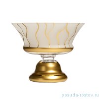 Ваза для конфет 26 см н/н &quot;Nd Art /Матовая золотые волны /С золотом&quot; / 169610