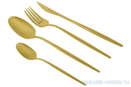 Столовые приборы 24 предмета на 6 персон матовые &quot;Cosmos PVD Gold&quot;  / 291685
